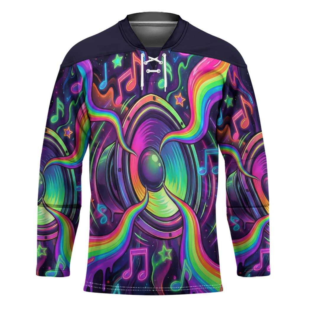 Trippy Guitar Hockey Jersey Festival Soul Psychedelic Music Vibes Since 1969