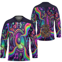 Trippy Guitar Hockey Jersey Festival Soul Psychedelic Music Vibes Since 1969