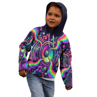 Trippy Guitar Kid Hoodie Festival Soul Psychedelic Music Vibes Since 1969