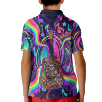 Trippy Guitar Kid Polo Shirt Festival Soul Psychedelic Music Vibes Since 1969