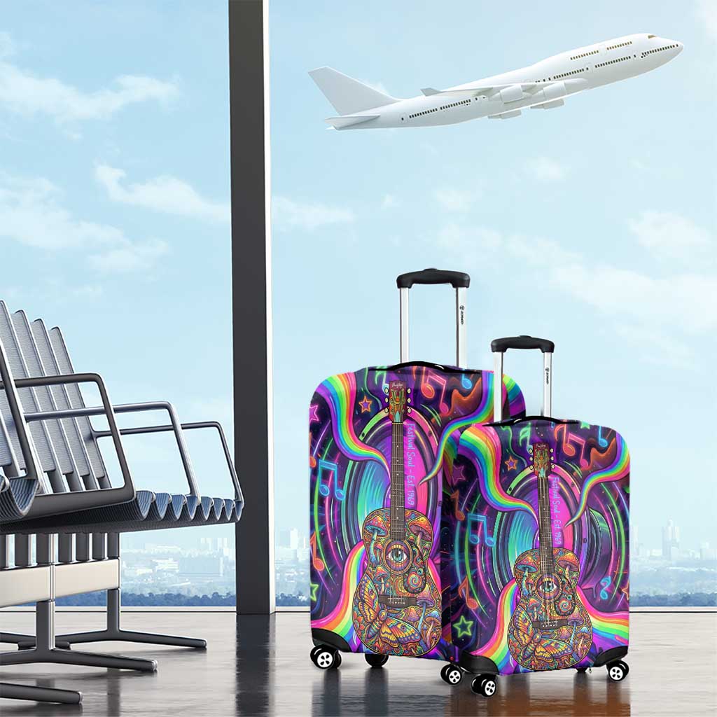 Trippy Guitar Luggage Cover Festival Soul Psychedelic Music Vibes Since 1969