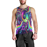 Trippy Guitar Men Tank Top Festival Soul Psychedelic Music Vibes Since 1969