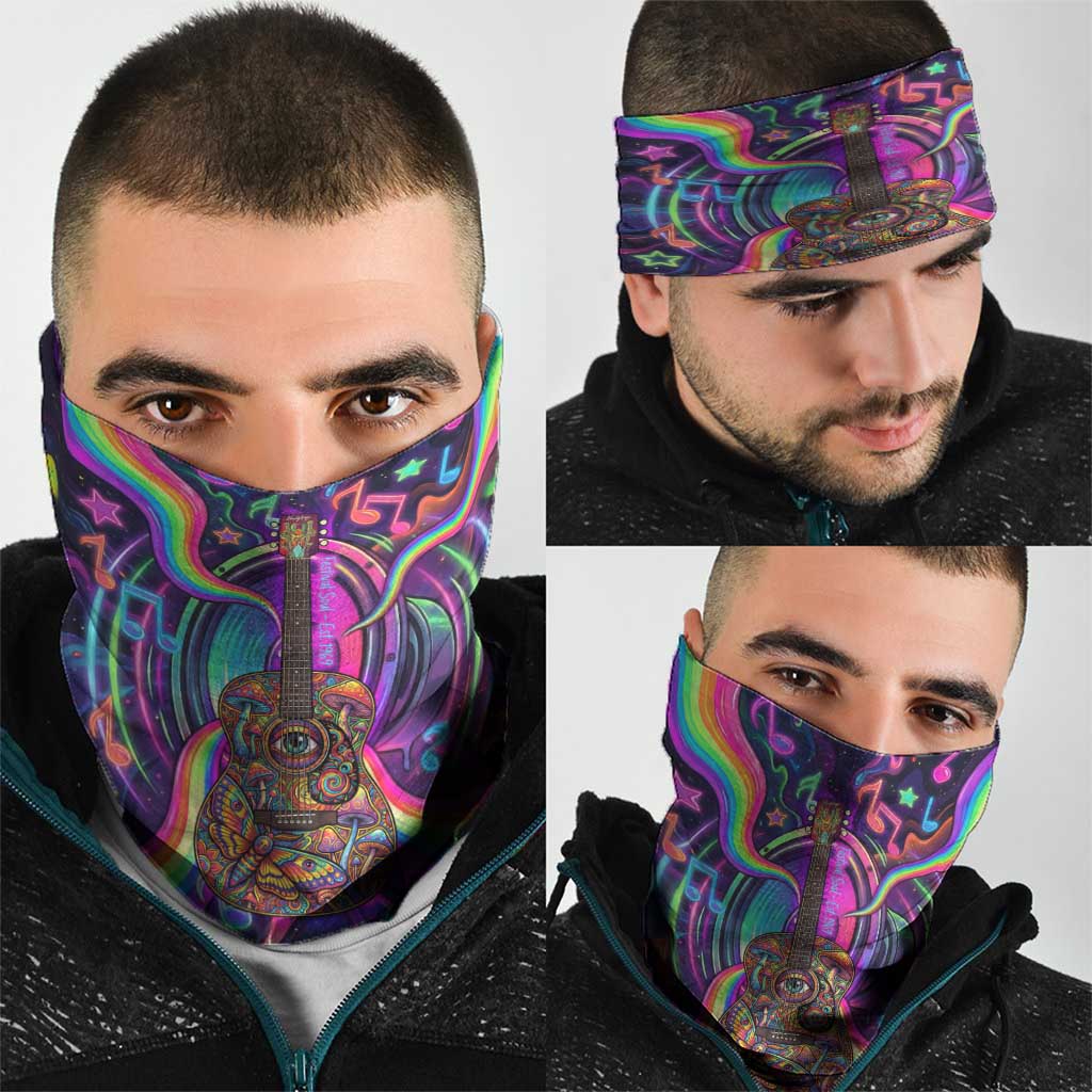 Trippy Guitar Neck Gaiter Festival Soul Psychedelic Music Vibes Since 1969