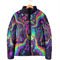 Trippy Guitar Padded Jacket Festival Soul Psychedelic Music Vibes Since 1969