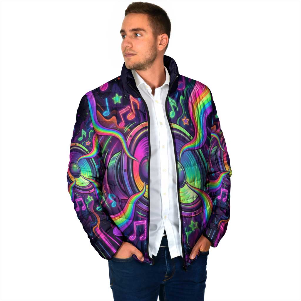 Trippy Guitar Padded Jacket Festival Soul Psychedelic Music Vibes Since 1969