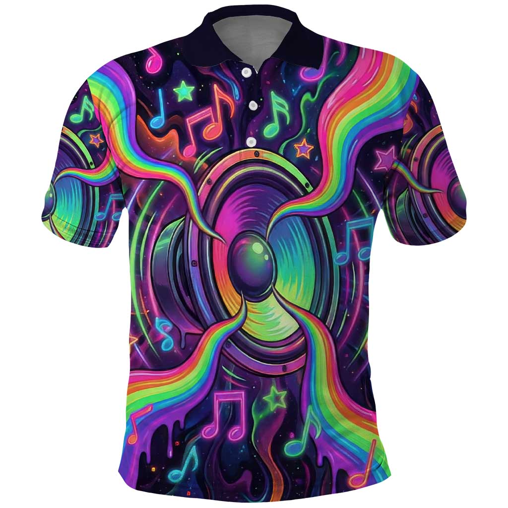 Trippy Guitar Polo Shirt Festival Soul Psychedelic Music Vibes Since 1969