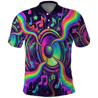 Trippy Guitar Polo Shirt Festival Soul Psychedelic Music Vibes Since 1969