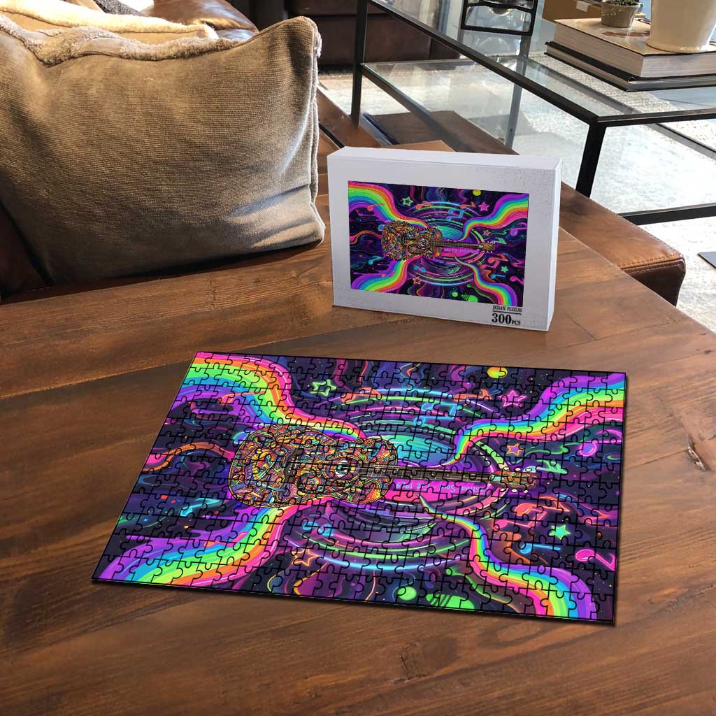 Trippy Guitar Puzzle Festival Soul Psychedelic Music Vibes Since 1969