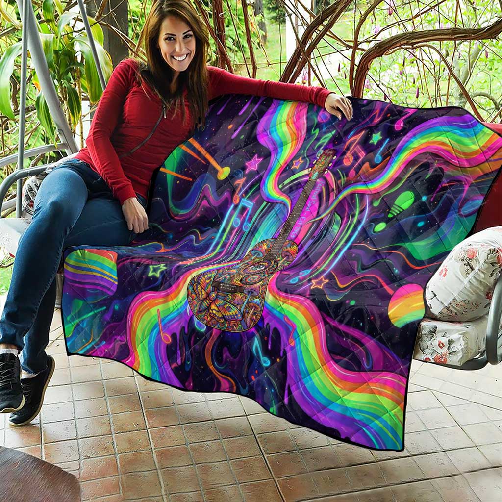 Trippy Guitar Quilt Festival Soul Psychedelic Music Vibes Since 1969