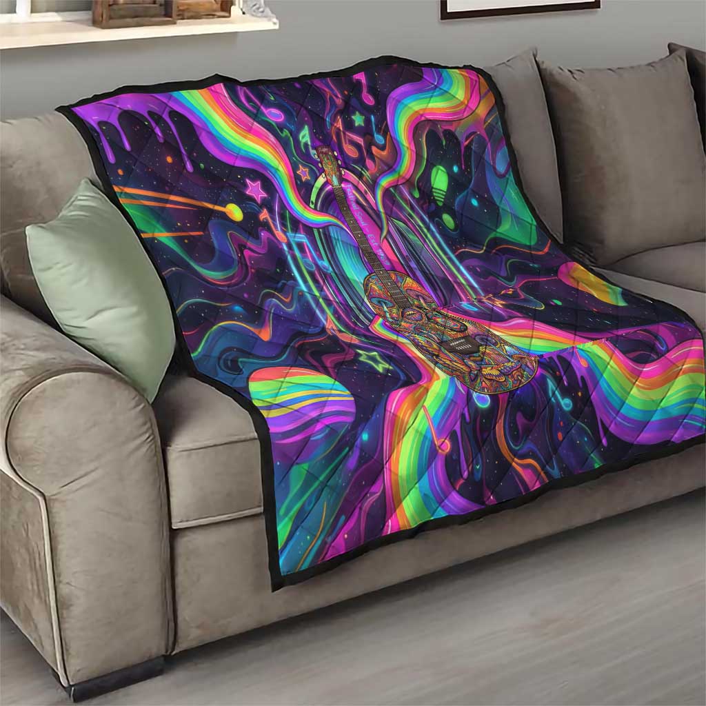 Trippy Guitar Quilt Festival Soul Psychedelic Music Vibes Since 1969