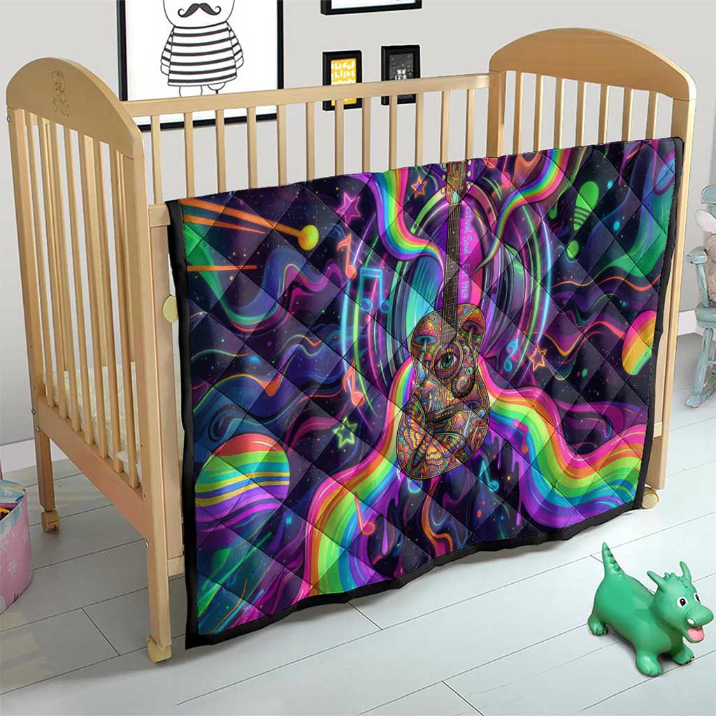 Trippy Guitar Quilt Festival Soul Psychedelic Music Vibes Since 1969