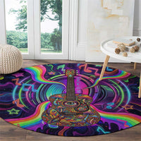 Trippy Guitar Round Carpet Festival Soul Psychedelic Music Vibes Since 1969