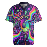 Trippy Guitar Rugby Jersey Festival Soul Psychedelic Music Vibes Since 1969