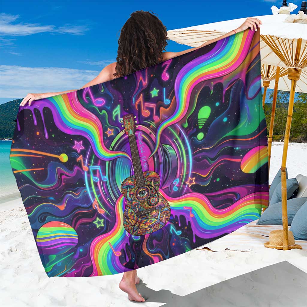 Trippy Guitar Sarong Festival Soul Psychedelic Music Vibes Since 1969