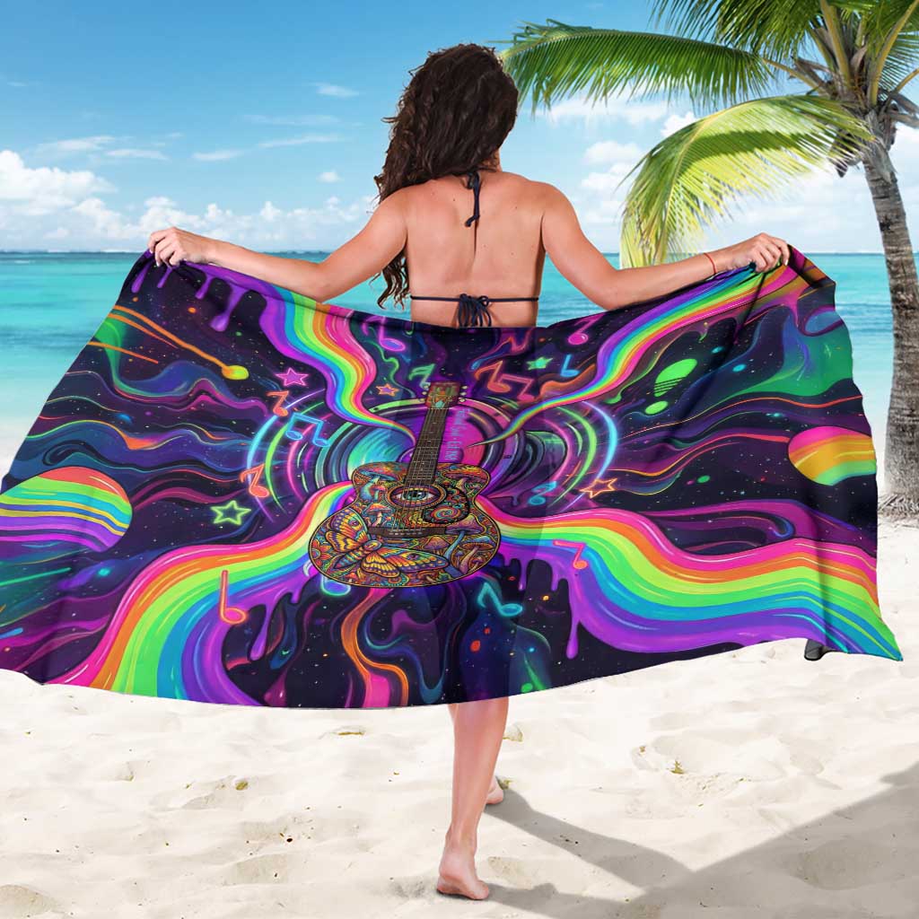 Trippy Guitar Sarong Festival Soul Psychedelic Music Vibes Since 1969