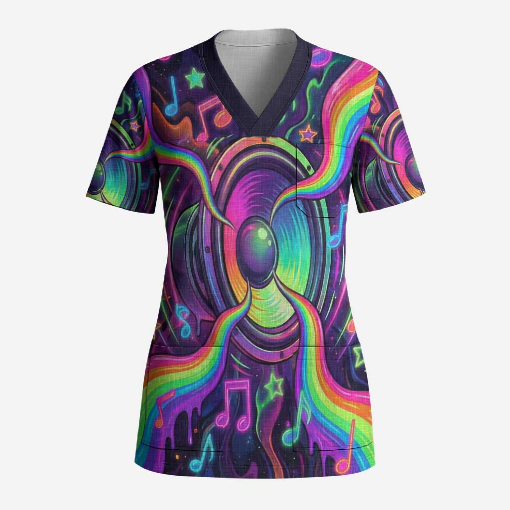 Trippy Guitar Scrub Top Festival Soul Psychedelic Music Vibes Since 1969