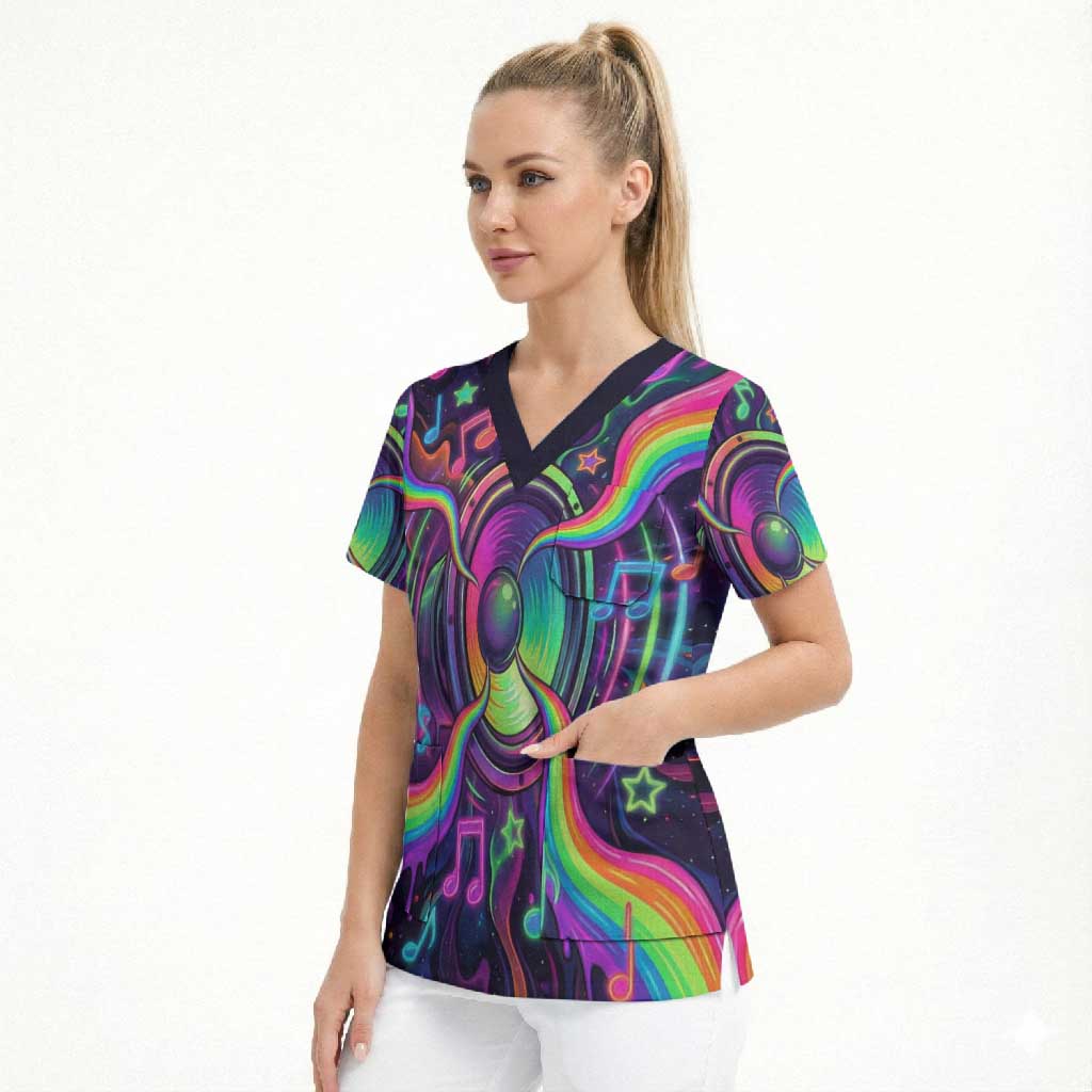 Trippy Guitar Scrub Top Festival Soul Psychedelic Music Vibes Since 1969