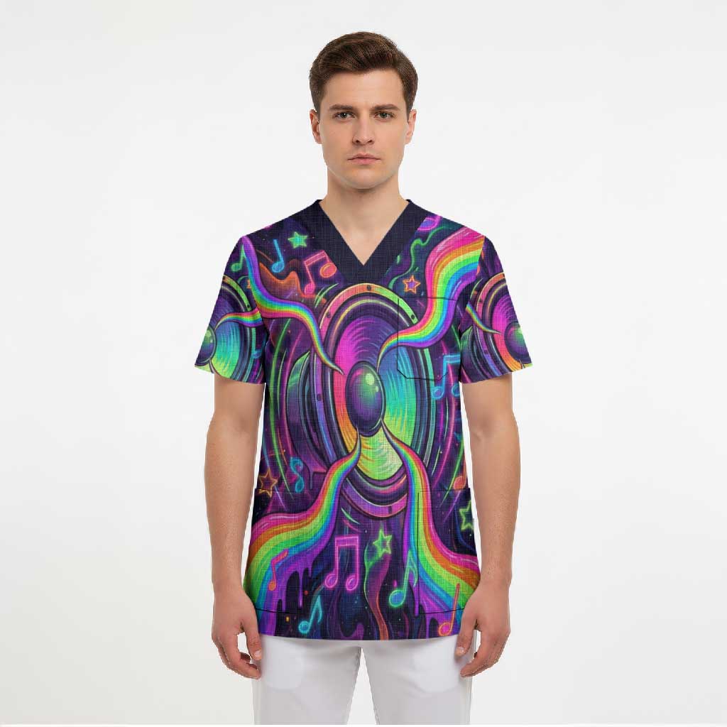 Trippy Guitar Scrub Top Festival Soul Psychedelic Music Vibes Since 1969