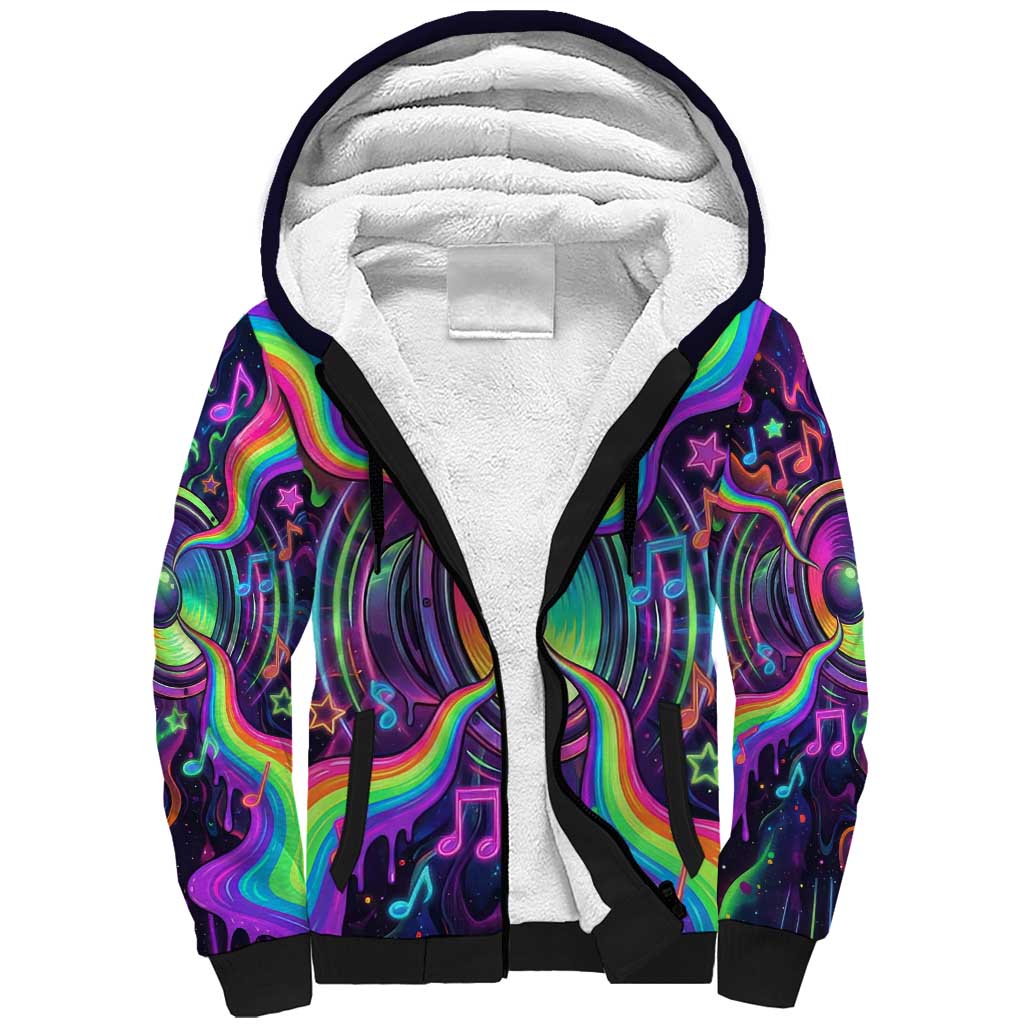 Trippy Guitar Sherpa Hoodie Festival Soul Psychedelic Music Vibes Since 1969