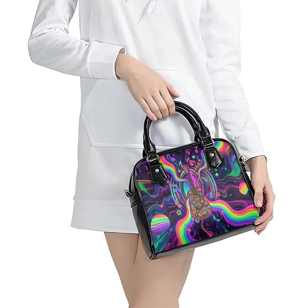 Trippy Guitar Shoulder Handbag Festival Soul Psychedelic Music Vibes Since 1969