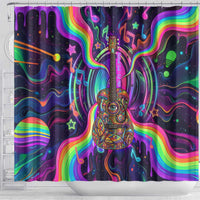 Trippy Guitar Shower Curtain Festival Soul Psychedelic Music Vibes Since 1969
