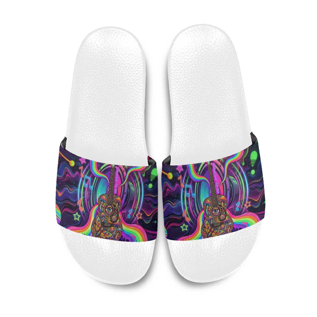 Trippy Guitar Slide Sandals Festival Soul Psychedelic Music Vibes Since 1969