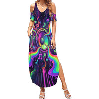 Trippy Guitar Summer Maxi Dress Festival Soul Psychedelic Music Vibes Since 1969