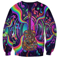 Trippy Guitar Sweatshirt Festival Soul Psychedelic Music Vibes Since 1969