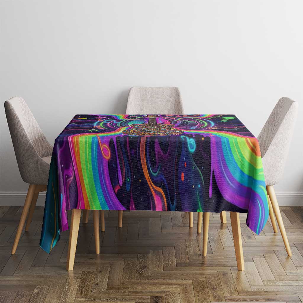Trippy Guitar Tablecloth Festival Soul Psychedelic Music Vibes Since 1969