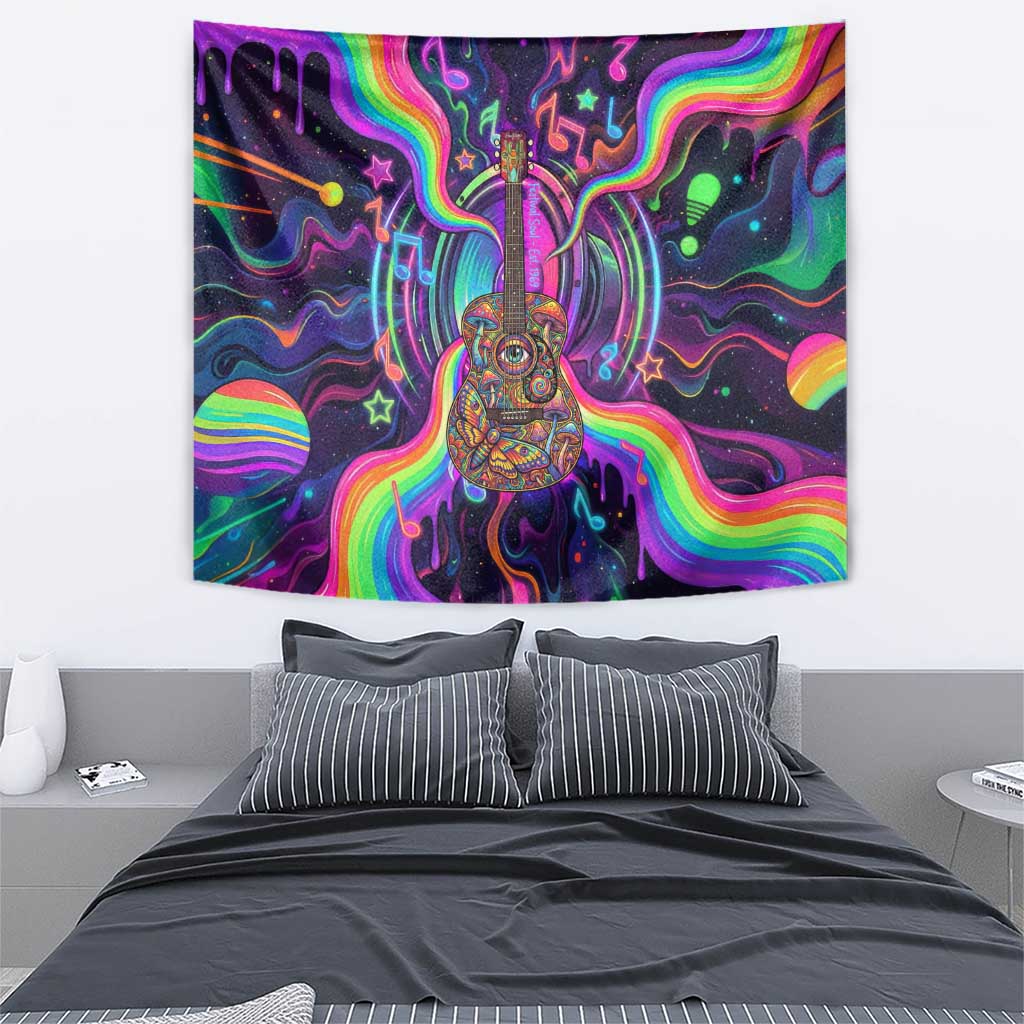 Trippy Guitar Tapestry Festival Soul Psychedelic Music Vibes Since 1969