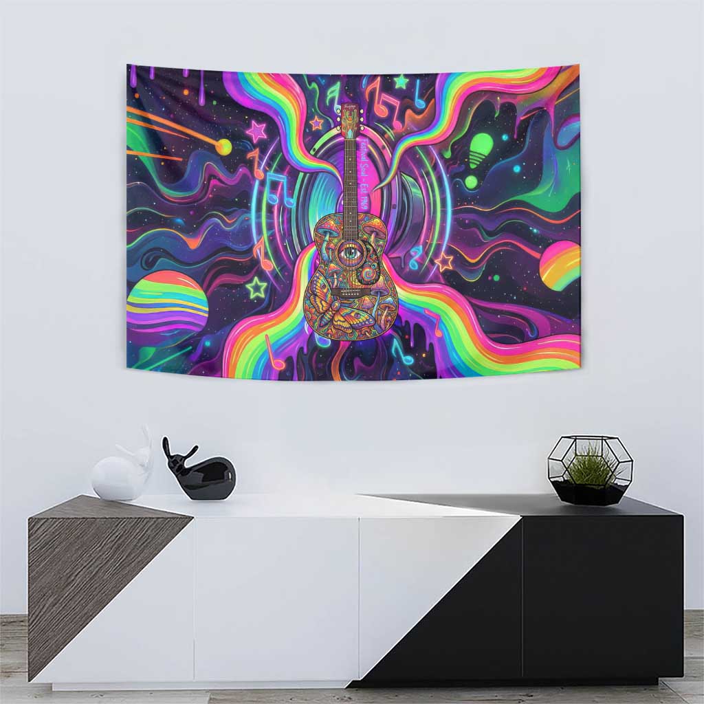 Trippy Guitar Tapestry Festival Soul Psychedelic Music Vibes Since 1969