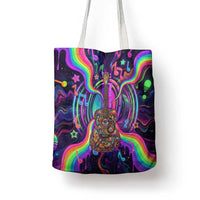 Trippy Guitar Tote Bag Festival Soul Psychedelic Music Vibes Since 1969