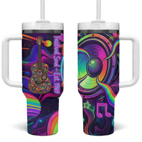 Trippy Guitar Tumbler With Handle Festival Soul Psychedelic Music Vibes Since 1969
