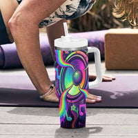 Trippy Guitar Tumbler With Handle Festival Soul Psychedelic Music Vibes Since 1969