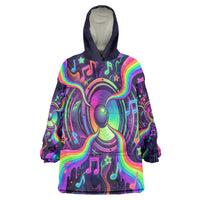 Trippy Guitar Wearable Blanket Hoodie Festival Soul Psychedelic Music Vibes Since 1969