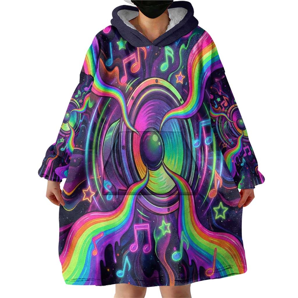Trippy Guitar Wearable Blanket Hoodie Festival Soul Psychedelic Music Vibes Since 1969