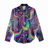 Trippy Guitar Women Casual Shirt Festival Soul Psychedelic Music Vibes Since 1969