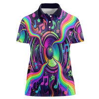 Trippy Guitar Women Polo Shirt Festival Soul Psychedelic Music Vibes Since 1969