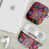 Psychedelic Visionary Woman Hippie AirPods Case Tune In, Turn On, Drop Out - Flower Power Awakening