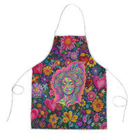 Psychedelic Visionary Woman Hippie Apron Tune In, Turn On, Drop Out - Flower Power Awakening