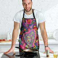 Psychedelic Visionary Woman Hippie Apron Tune In, Turn On, Drop Out - Flower Power Awakening
