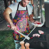 Psychedelic Visionary Woman Hippie Apron Tune In, Turn On, Drop Out - Flower Power Awakening