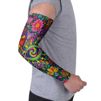 Psychedelic Visionary Woman Hippie Arm Sleeves Tune In, Turn On, Drop Out - Flower Power Awakening