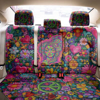 Psychedelic Visionary Woman Hippie Back Car Seat Cover Tune In, Turn On, Drop Out - Flower Power Awakening