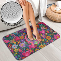 Psychedelic Visionary Woman Hippie Bathroom Set Tune In, Turn On, Drop Out - Flower Power Awakening