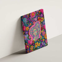 Psychedelic Visionary Woman Hippie Canvas Wall Art Tune In, Turn On, Drop Out - Flower Power Awakening