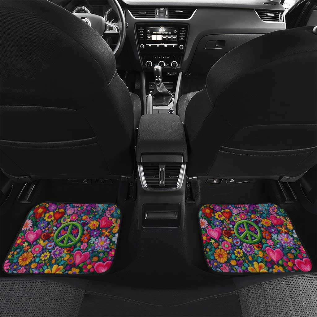 Psychedelic Visionary Woman Hippie Car Mats Tune In, Turn On, Drop Out - Flower Power Awakening