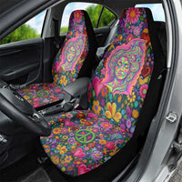 Psychedelic Visionary Woman Hippie Car Seat Cover Tune In, Turn On, Drop Out - Flower Power Awakening