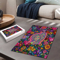 Psychedelic Visionary Woman Hippie Puzzle Tune In, Turn On, Drop Out - Flower Power Awakening