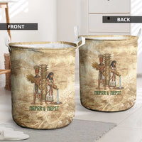 Neper and Nepit Laundry Basket Ancient Harvest and Fertility Design with Sickle and Grain